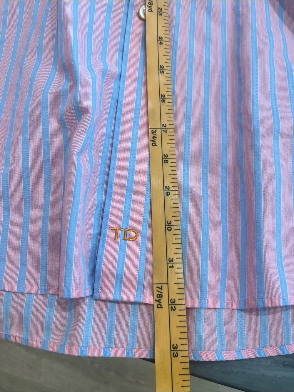 Thomas Dean Pink Cotton Stripe Contrasted Cuffs Xl Old Money Preppy View 6